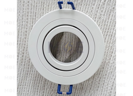 Cuperlight downlight / Spotlight Frame MR16 White Recessed Adjustable Circular Aluminium 7.5cm | سبوت المنيوم فارغ مدور مخفي ابيض متحرك
