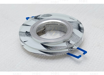 Cuperlight downlight / Spotlight Frame MR16 White/Black Recessed Fix Circular Crystal 6cm | سبوت فارغ مدور مخفي كريستال ابيض على اسود ثابت
