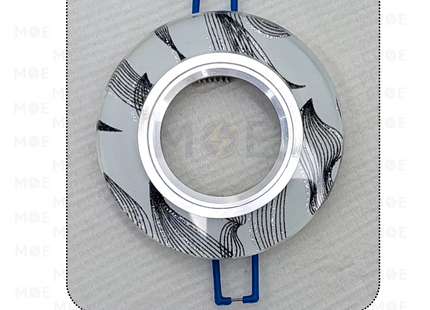 Cuperlight downlight / Spotlight Frame MR16 White/Black Recessed Fix Circular Crystal 6cm | سبوت فارغ مدور مخفي كريستال ابيض على اسود ثابت
