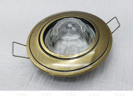 downlight / Spotlight Frame MR16 Bronze Recessed Fix Circular With Ball Glass 6cm | سبوت فارغ مدور مخفي مع زجاجة طابة برونز ثابت