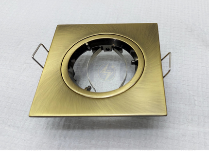 downlight / Spotlight Frame MR16 Bronze Recessed Adjustable Square 7.5cm | سبوت فارغ مربع مخفي برونز ثابت مع سيغمون