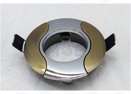 downlight / Spotlight Frame MR16 Bronze/Chrome Recessed Fix Circular Aluminium 6cm | سبوت المنيوم فارغ مدور مخفي برونز على كروم ثابت