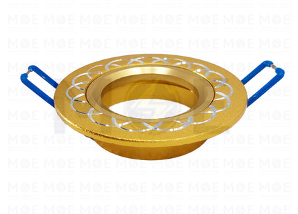 downlight / Spotlight Frame MR16 Gold Recessed Fix Circular Aluminium 6cm | سبوت المنيوم فارغ مدور مخفي ذهبي رملي لميع ثابت