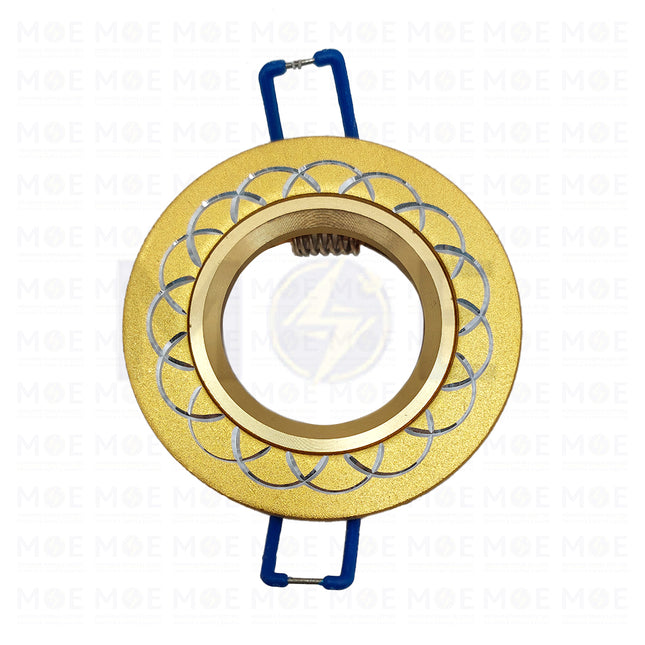 downlight / Spotlight Frame MR16 Gold Recessed Fix Circular Aluminium 6cm | سبوت المنيوم فارغ مدور مخفي ذهبي رملي لميع ثابت