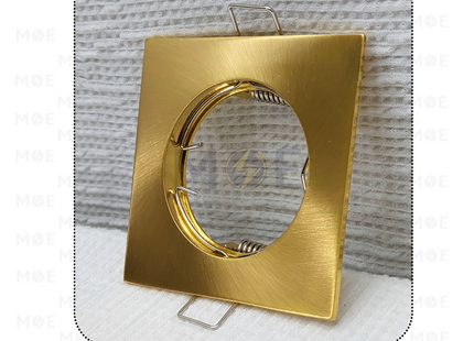downlight / Spotlight Frame MR16 Gold Recessed Square 6cm | سبوت فارغ مربع مخفي ذهبي ناشف ثابت