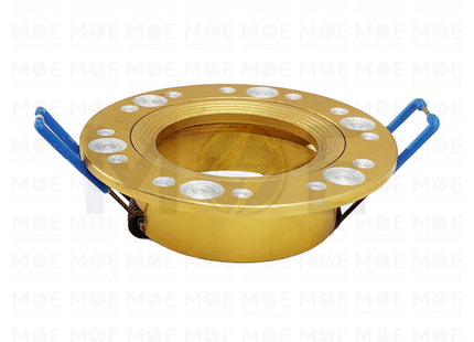 downlight / Spotlight Frame MR16 439 Gold Matt Recessed Fix Circular Aluminium 6cm | سبوت المنيوم فارغ مدور مخفي ذهبي مات ثابت