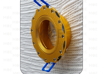 downlight / Spotlight Frame MR16 418 Gold Matt Recessed Fix Circular Aluminium 6cm | سبوت المنيوم فارغ مدور مخفي ذهبي مات مع سترس ثابت