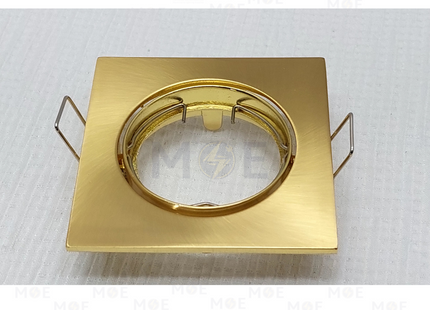 downlight / Spotlight Frame MR16 Gold Matt Recessed Adjustable Square 7.5cm | سبوت فارغ مربع مخفي ذهبي مات متحرك