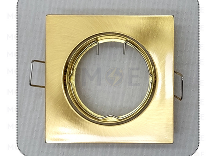 downlight / Spotlight Frame MR16 Gold Matt Recessed Adjustable Square 7.5cm | سبوت فارغ مربع مخفي ذهبي مات متحرك