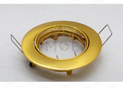 downlight / Spotlight Frame MR16 Gold Matt(3) Recessed Adjustable Circular 7.5cm | سبوت فارغ مدور مخفي ذهبي مات متحرك