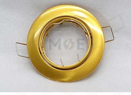 downlight / Spotlight Frame MR16 Gold Matt(3) Recessed Adjustable Circular 7.5cm | سبوت فارغ مدور مخفي ذهبي مات متحرك
