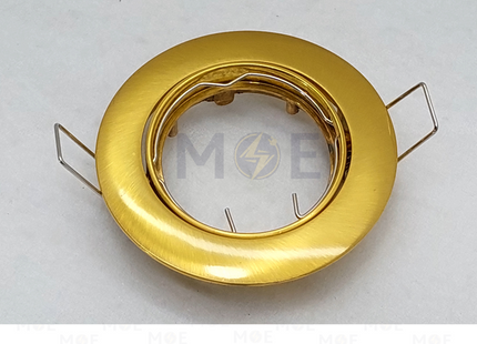 downlight / Spotlight Frame MR16 Gold Matt(3) Recessed Adjustable Circular 7.5cm | سبوت فارغ مدور مخفي ذهبي مات متحرك