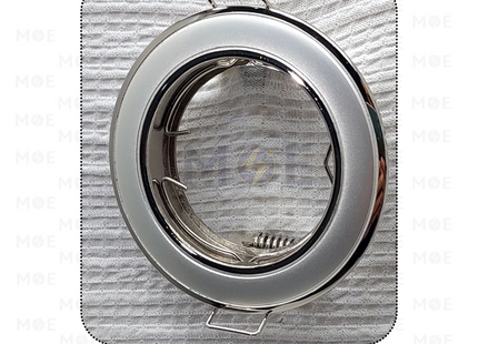 downlight / Spotlight Frame MR16 Pearl/Chrome Recessed Fix Circular 6cm | سبوت فارغ مدور مخفي لولو على كروم على لولو ثابت