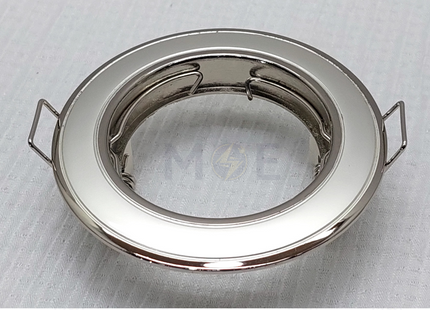 downlight / Spotlight Frame MR16 Pearl/Chrome Recessed Fix Circular 6cm | سبوت فارغ مدور مخفي لولو على كروم على لولو ثابت