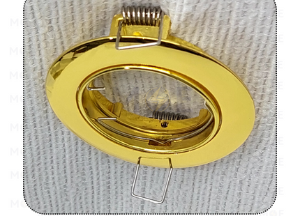 downlight / Spotlight Frame MR16 Shiny gold(04) Recessed Adjustable Circular 7.5cm | سبوت فارغ مدور مخفي ذهبي لميع متحرك