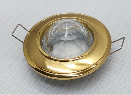 downlight / Spotlight Frame MR16 Shiny gold/Gold(03) Recessed Fix Circular With Ball Glass 6cm | سبوت فارغ مدور مخفي مع زجاجة طابة ذهبي لميع على ذهبي ثابت