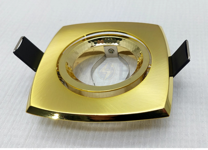 downlight / Spotlight Frame MR16 Shiny gold/Gold(03) Recessed Adjustable Square 7.5cm | سبوت فارغ مربع مخفي ذهبي لميع على ذهبي متحرك