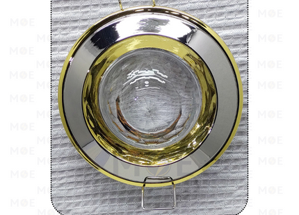 downlight / Spotlight Frame MR16 Shiny gold/Nickel Recessed Fix Circular With Ball Glass 6cm | سبوت فارغ مدور مخفي مع زجاجة طابة ذهبي لميع على نيكل ثابت