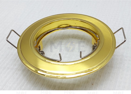 downlight / Spotlight Frame MR16 Shiny gold/Gold Recessed Fix Circular 6cm | سبوت فارغ مدور مخفي ذهبي لميع على ذهبي ثابت