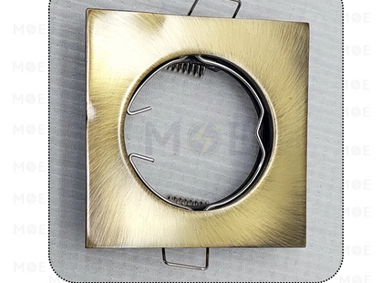 downlight / Spotlight Frame MR16 Silver Recessed Square 6cm | سبوت فارغ مربع مخفي برونز ثابت