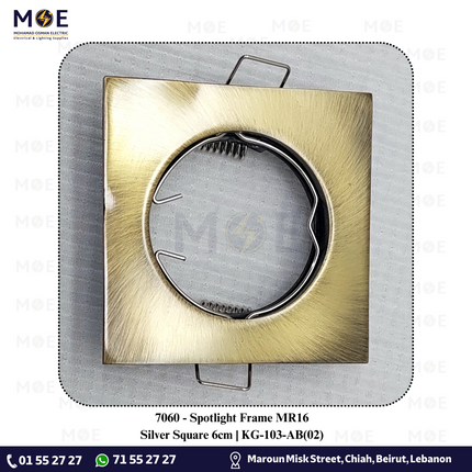 downlight / Spotlight Frame MR16 Silver Recessed Square 6cm