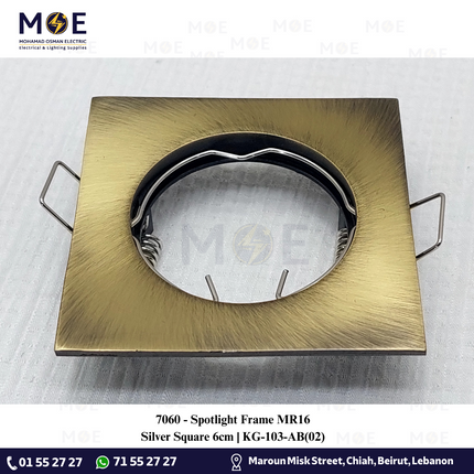 downlight / Spotlight Frame MR16 Silver Recessed Square 6cm