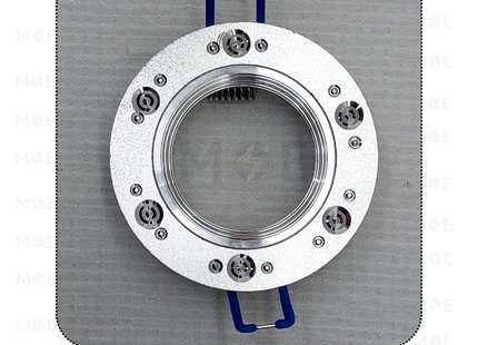 downlight / Spotlight Frame MR16 439 Chrome Recessed Fix Circular Aluminium 6cm | سبوت المنيوم فارغ مدور مخفي فضي ناشف مع سترس ثابت