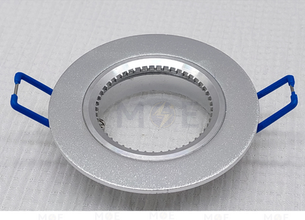 downlight / Spotlight Frame MR16 412 Chrome Recessed Fix Circular Aluminium 6cm | سبوت المنيوم فارغ مدور مخفي كروم ثابت