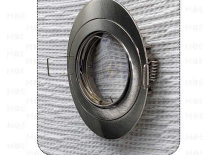 Downlight Spotlight Frame Chrome(01) KG-215 Recessed Adjustable Circular / Oval MR16 7.5cm | سبوت فارغ مدور بيضاوي مخفي كروم متحرك شكل عين