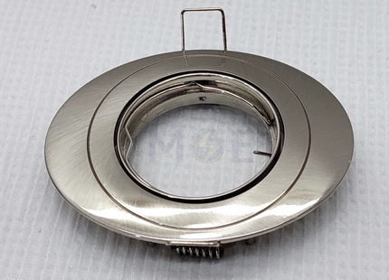 Downlight Spotlight Frame Chrome(01) KG-215 Recessed Adjustable Circular / Oval MR16 7.5cm | سبوت فارغ مدور بيضاوي مخفي كروم متحرك شكل عين