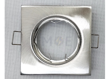downlight / Spotlight Frame MR16 206 Chrome Recessed Adjustable Square 7.5cm | سبوت فارغ مربع مخفي كروم متحرك
