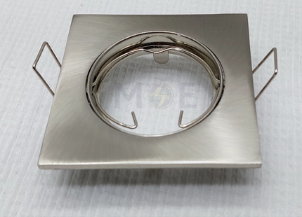 downlight / Spotlight Frame MR16 206 Chrome Recessed Adjustable Square 7.5cm | سبوت فارغ مربع مخفي كروم متحرك