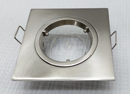 downlight / Spotlight Frame MR16 501 Chrome Recessed Adjustable Square 7.5cm | سبوت فارغ مربع مخفي كروم ثابت مع سيغمون