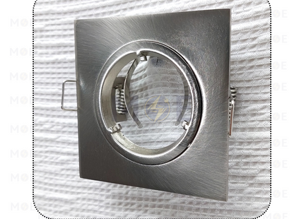 downlight / Spotlight Frame MR16 501 Chrome Recessed Adjustable Square 7.5cm | سبوت فارغ مربع مخفي كروم ثابت مع سيغمون