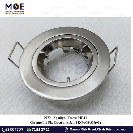 Downlight / Spotlight Frame MR11 Chrome(01) Recessed Fix Circular 4.5cm