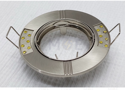Downlight Spotlight Frame Chrome(01) Recessed Adjustable Circular With Strass KG-222 MR16 7.5cm | سبوت فارغ مدور مخفي كروم مع سترس متحرك