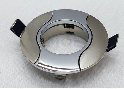 downlight / Spotlight Frame MR16 Chrome/Chrome Recessed Fix Circular Aluminium 6cm | سبوت المنيوم فارغ مدور مخفي كروم على كروم ثابت