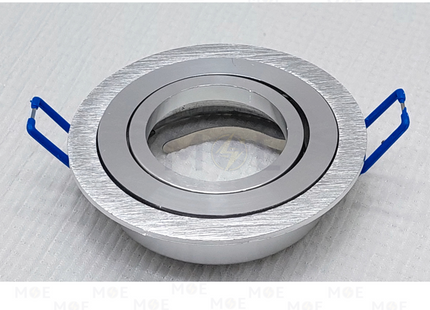 downlight / Spotlight Frame MR16 Chrome/Chrome Recessed Adjustable Circular 7.5cm | سبوت فارغ مدور مخفي فضي على كروم متحرك