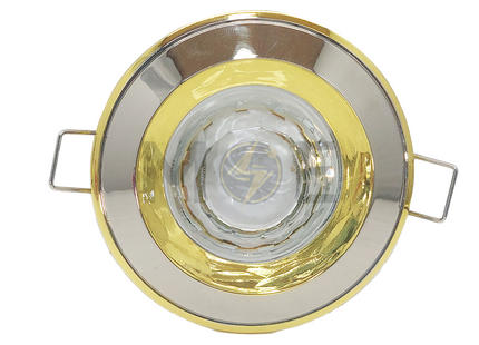 downlight / Spotlight Frame MR16 Chrome/Gold Recessed Fix Circular With Ball Glass 6cm
