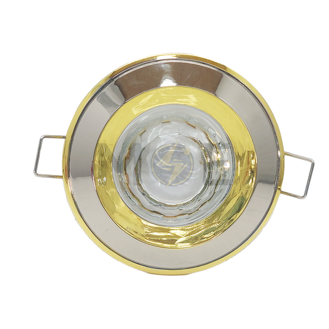 downlight / Spotlight Frame MR16 Chrome/Gold Recessed Fix Circular With Ball Glass 6cm