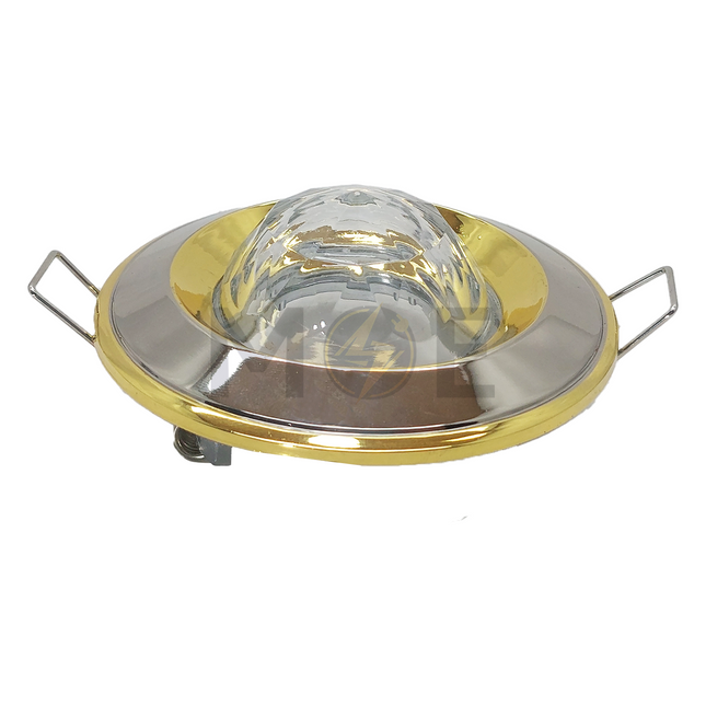 downlight / Spotlight Frame MR16 Chrome/Gold Recessed Fix Circular With Ball Glass 6cm