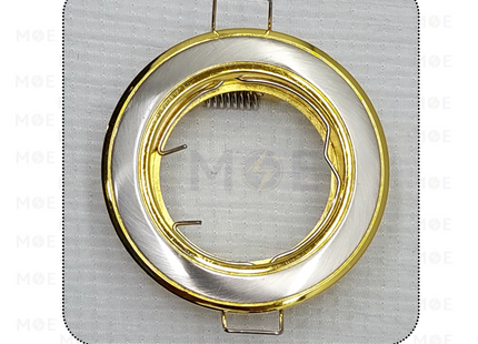downlight / Spotlight Frame MR16 Chrome/Gold Recessed Fix Circular 6cm | سبوت فارغ مدور مخفي كروم على ذهبي ثابت