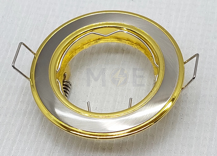 downlight / Spotlight Frame MR16 Chrome/Gold Recessed Fix Circular 6cm | سبوت فارغ مدور مخفي كروم على ذهبي ثابت