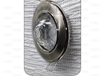 downlight / Spotlight Frame MR16 Chrome/Nickel Recessed Fix Circular With Ball Glass 6cm | سبوت فارغ مدور مخفي مع زجاجة طابة كروم على نيكل ثابت