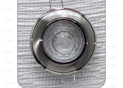downlight / Spotlight Frame MR16 Chrome/Nickel Recessed Fix Circular With Ball Glass 6cm | سبوت فارغ مدور مخفي مع زجاجة طابة كروم على نيكل ثابت