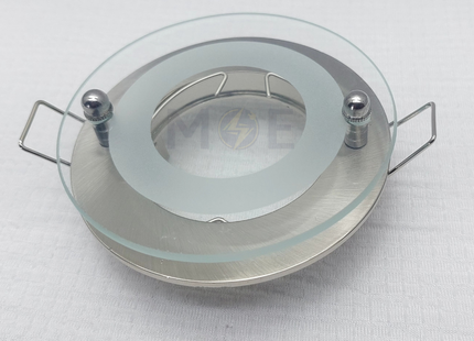 downlight / Spotlight Frame MR16 Chrome/Nickel Recessed Fix Circular With Glass A 6cm | سبوت فارغ مدور مخفي مع زجاجة نصف مغشى دائري كروم على نيكل ثابت