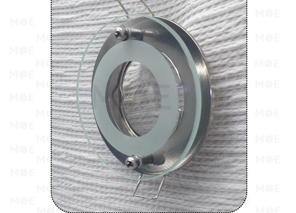 downlight / Spotlight Frame MR16 Chrome/Nickel Recessed Fix Circular With Glass A 6cm | سبوت فارغ مدور مخفي مع زجاجة نصف مغشى دائري كروم على نيكل ثابت