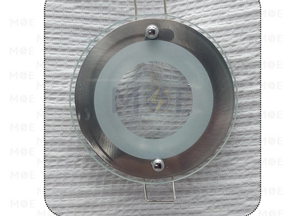 downlight / Spotlight Frame MR16 Chrome/Nickel Recessed Fix Circular With Glass A 6cm | سبوت فارغ مدور مخفي مع زجاجة نصف مغشى دائري كروم على نيكل ثابت