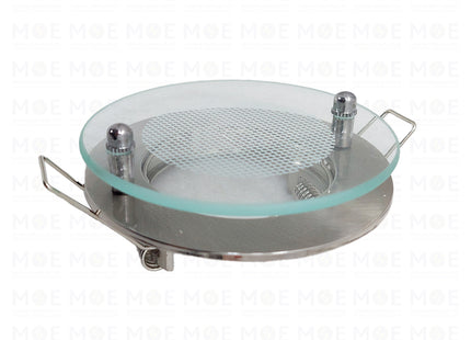 downlight / Spotlight Frame MR16 Chrome/Nickel Recessed Fix Circular With Glass B 6cm | سبوت فارغ مدور مخفي مع زجاجة شبك كروم على نيكل ثابت