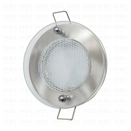 downlight / Spotlight Frame MR16 Chrome/Nickel Recessed Fix Circular With Glass B 6cm | سبوت فارغ مدور مخفي مع زجاجة شبك كروم على نيكل ثابت